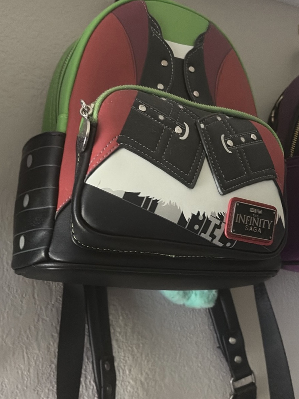 Loungefly Multicolor Green Red Black Mini Backpack